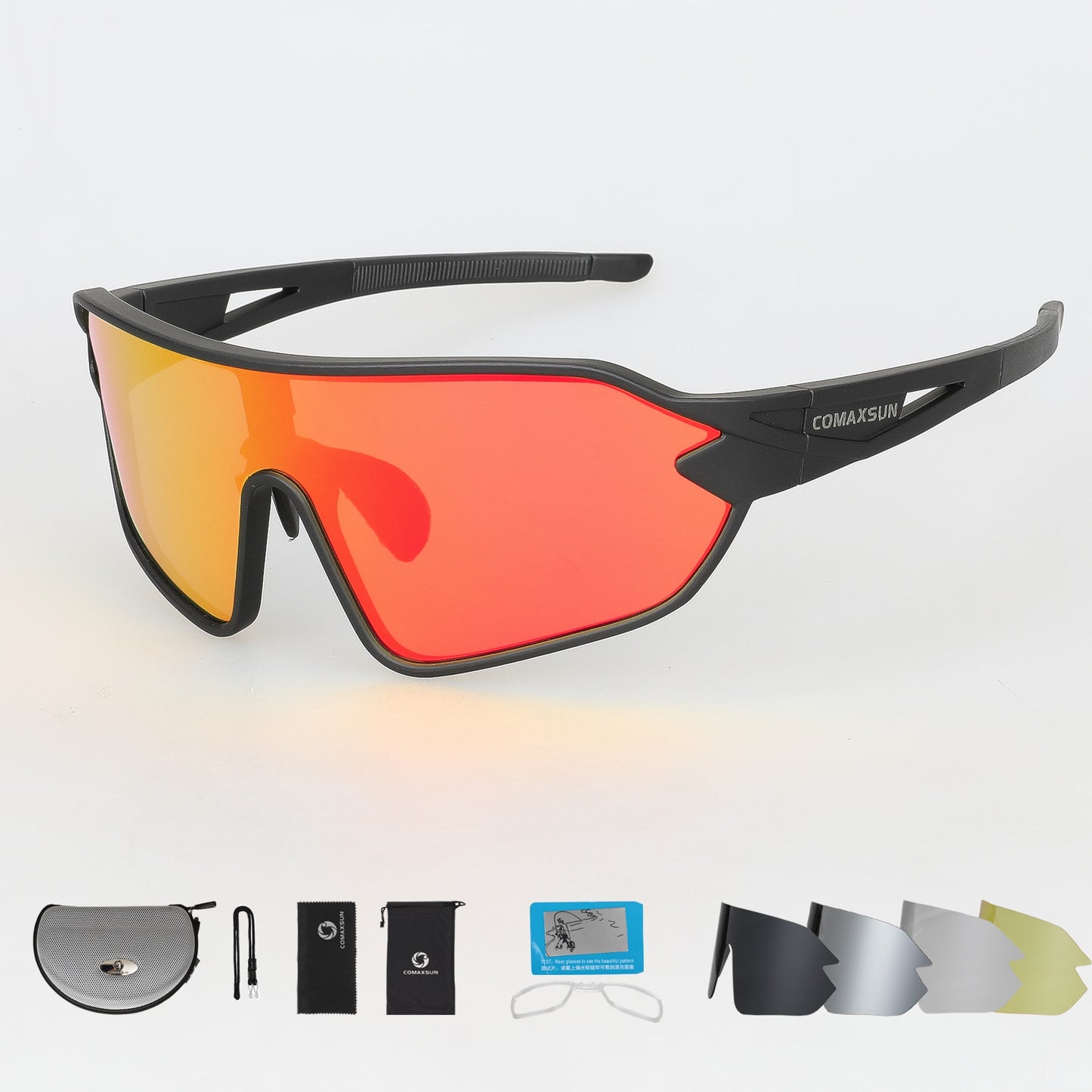 COMAXSUN Professional Polarized Cycling Glasses Bike  Sports Bicycle Sunglasses