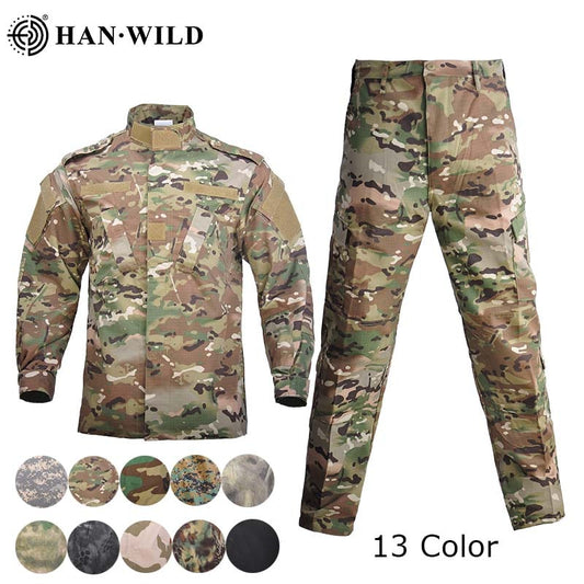 Men Military Uniform Airsoft Camouflage Tactical Suit Camping Army Special