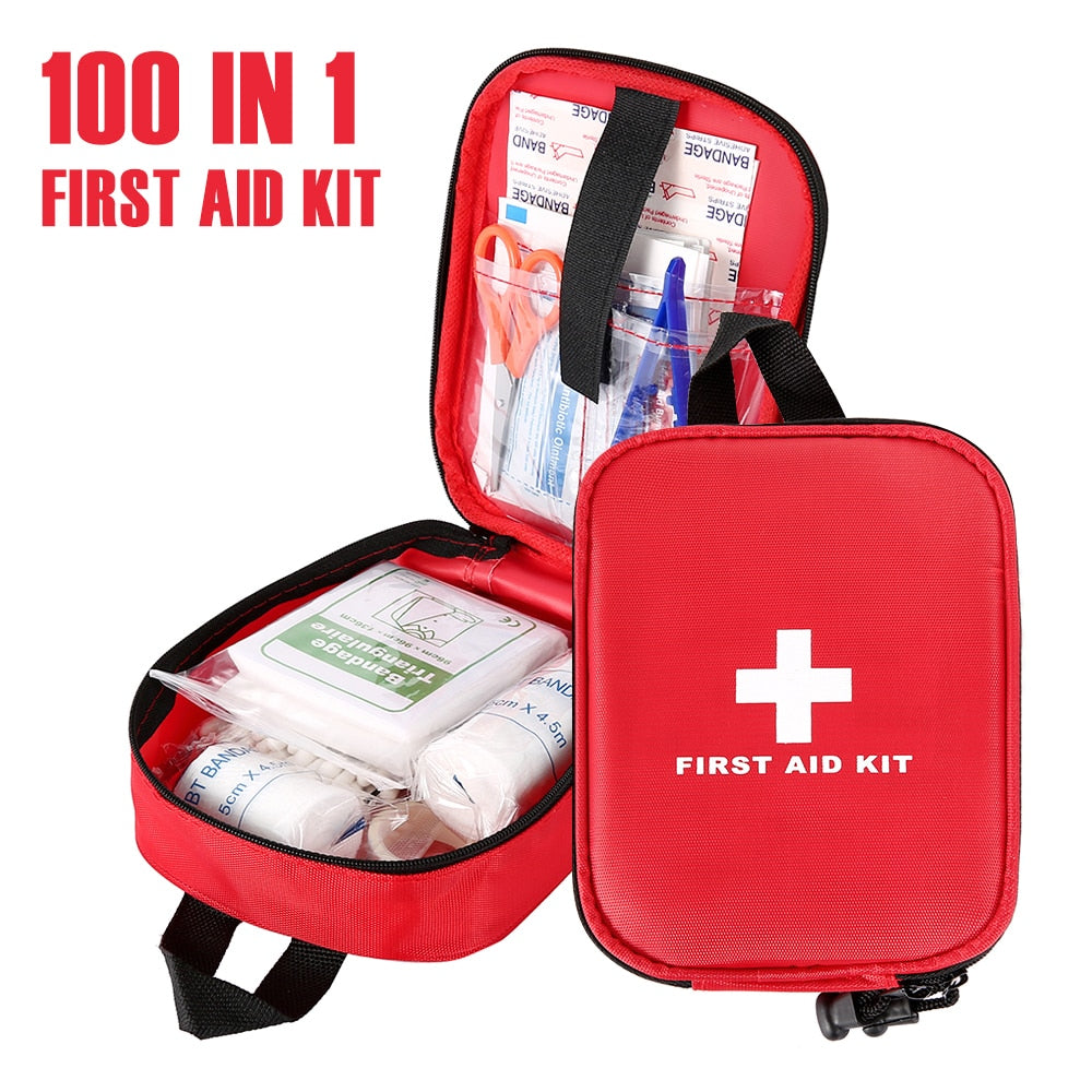 Portable 100 180 Pcs Emergency Survival Set First Aid Kit for Medicines Outdoor