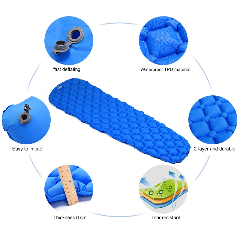 Widesea Camping Inflatable Mattress In Tent Folding Camp Bed  Sleeping Pad