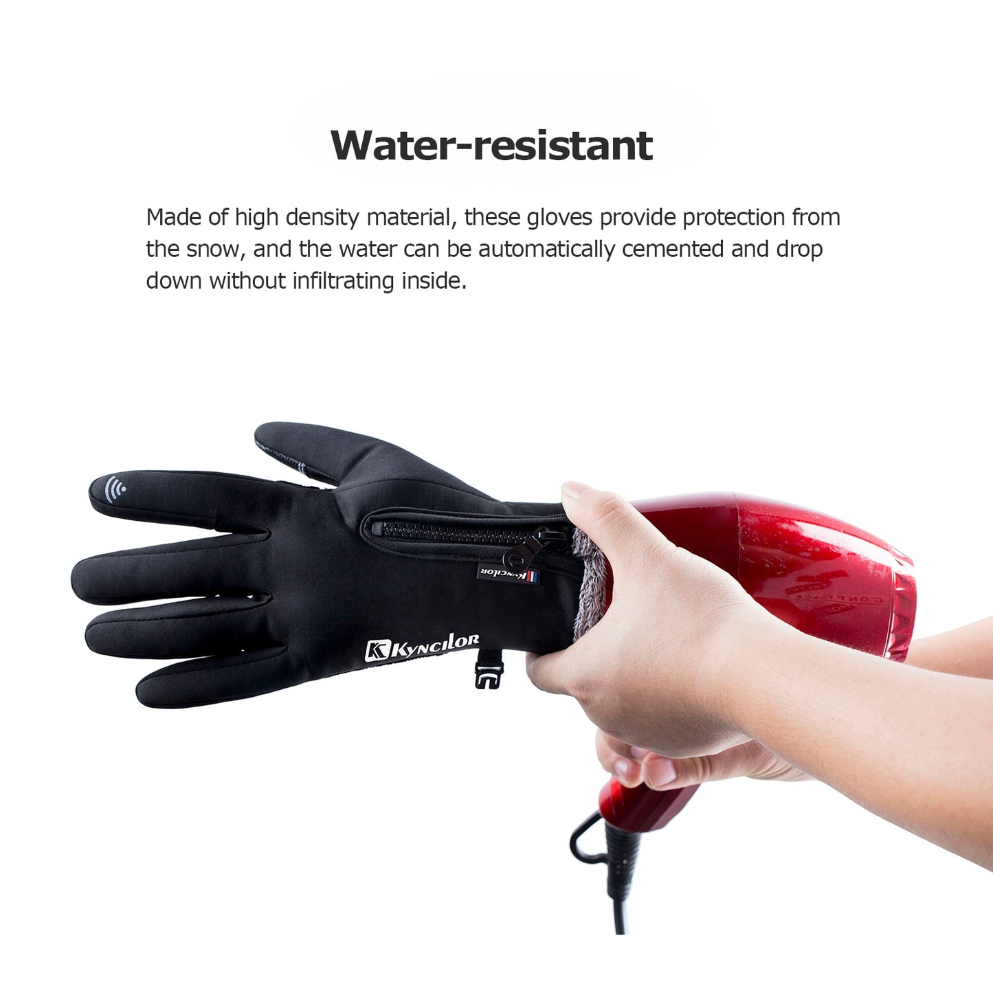 Winter Themal Touchscreen Gloves Anti-Slip Windproof Cycling Gloves w/ Fleece Lining