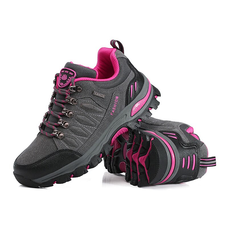 Autumn Spring Women Outdoor Leather Trekking Hiking Shoes Woman Mountain Sneake