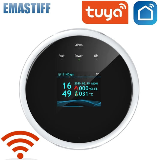 Tuya WiFi GAS LPG Leak Sensor alarm Fire Security detector APP Control Safety smart