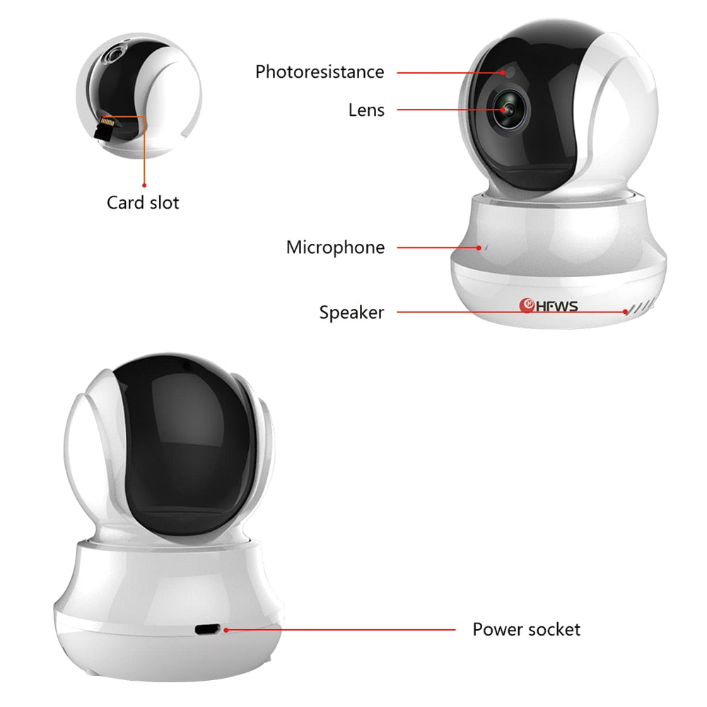 HFWS Ip Video Surveillance Camera With Wifi 1080P 2MP Security Camera Home