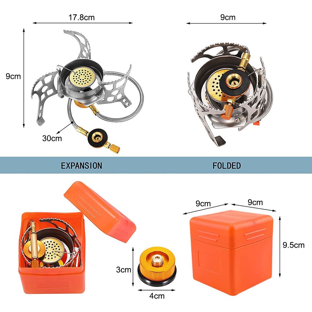 ONLIVING Outdoor Windproof Gas Stove Camping Gas Burner Folding Split Electronic