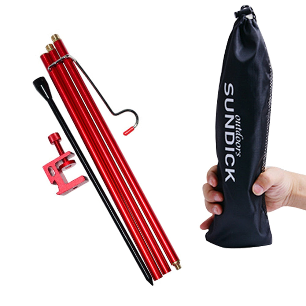 Telescopic Mini Foldable Lamp Holder Rod for Fishing Outdoor Camping Hiking BBQ