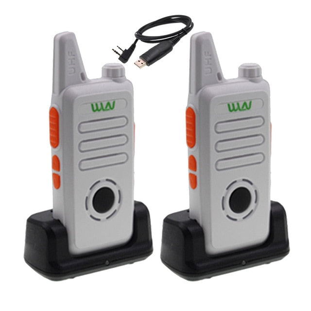 2PCS New WLN KD-C1plus Mini Walkie Talkie KD-C1 plus UHF 400-470MHz Slim