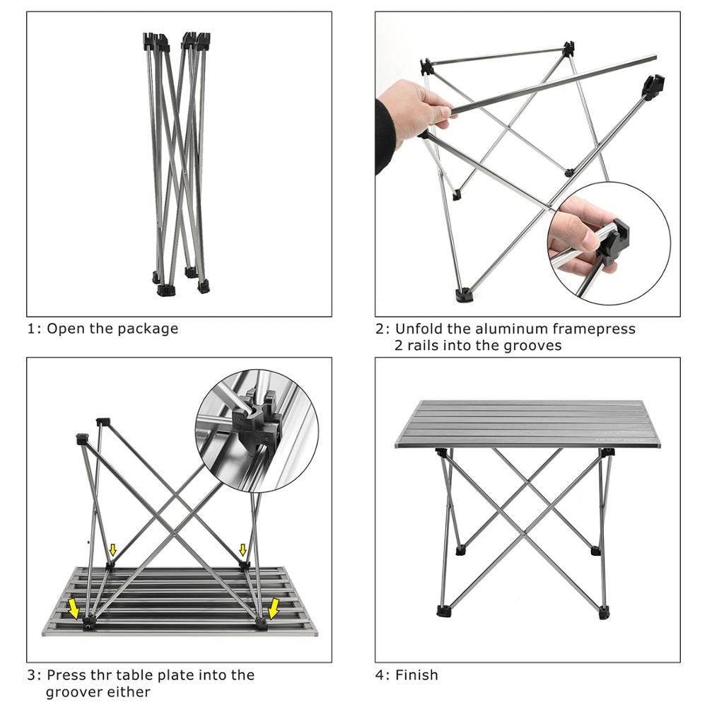 Portable Table  Folding Camping table Desk Foldable Hiking Traveling Outdoor Garden