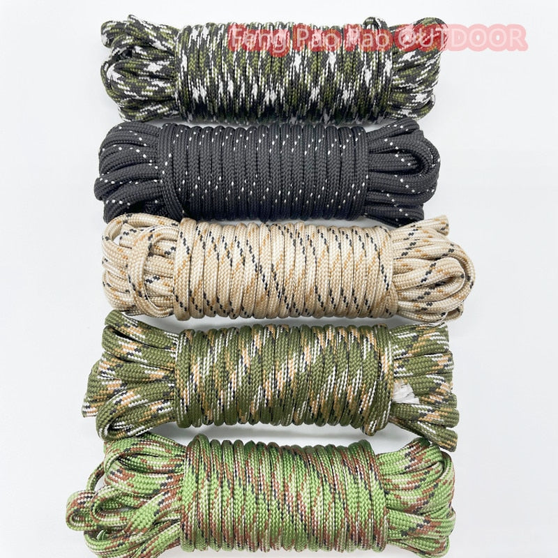 5 Meters Dia.4mm 7 Stand Cores Parachute Cord Lanyard Outdoor Camping Rope