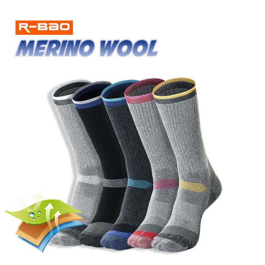 2 Pairs Merino Wool Thermal Socks For Men Women Winter Keep Warm Ski Hiking Socks