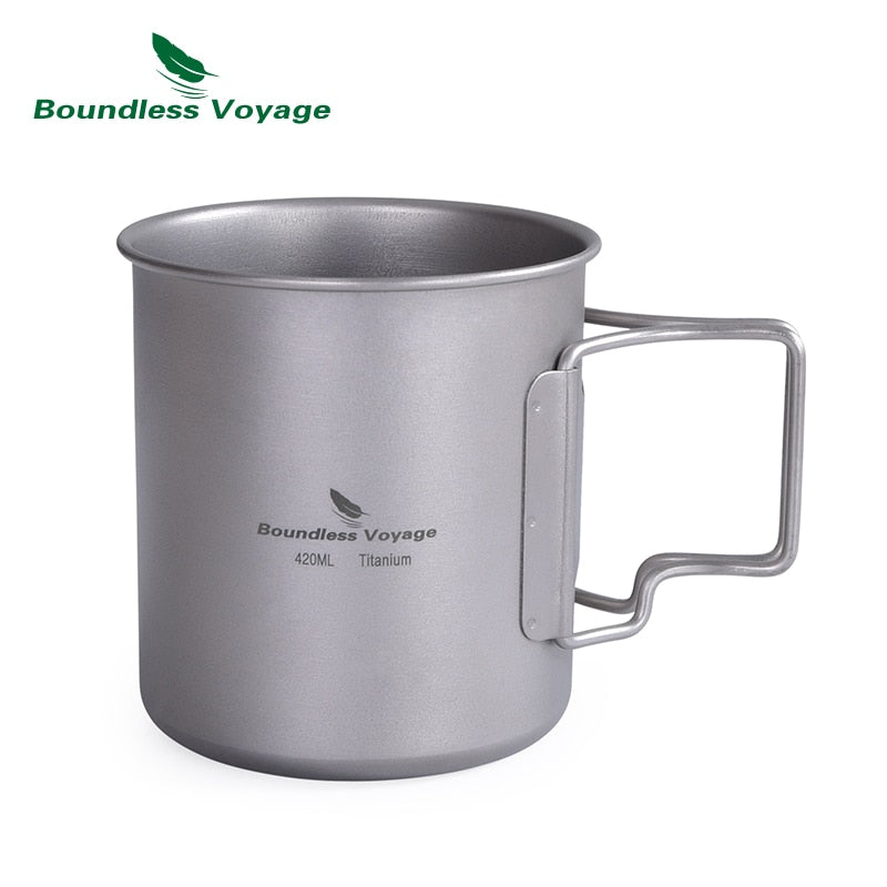 Boundless Voyage Camping Cup Titanium Mug Outdoor Pot Lightweight Cookware Picnic