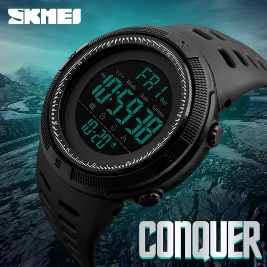 SKMEI Brand Men Sports Watches Fashion Chronos Countdown Waterproof LED Digital