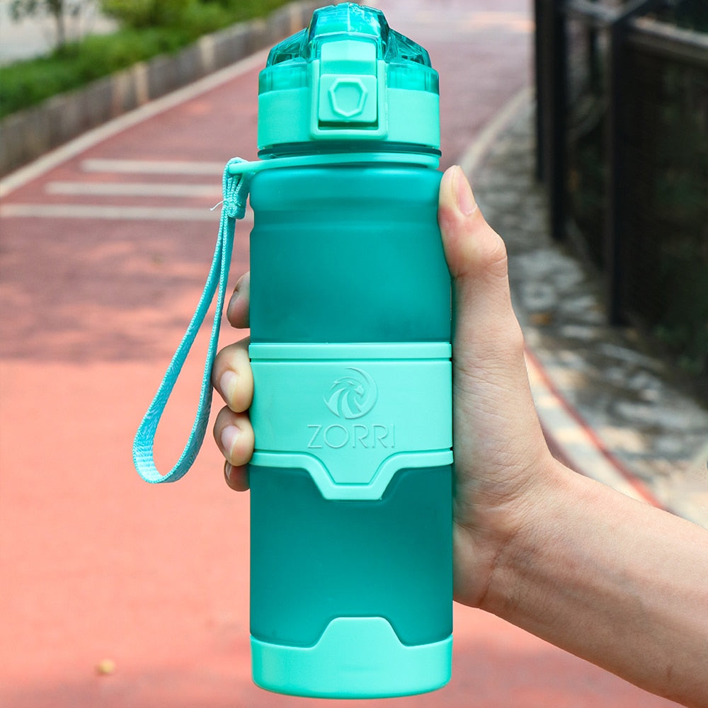 ZORRI Sport Water Bottles BPA Free Portable Gym Anti-fall Leak-proof Drinkware