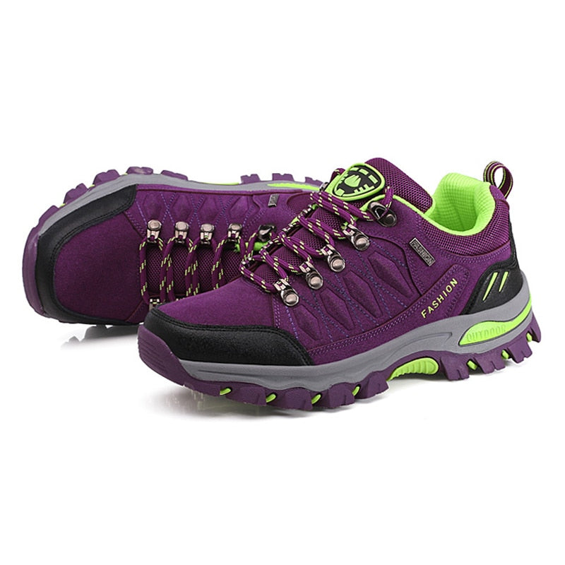 Autumn Spring Women Outdoor Leather Trekking Hiking Shoes Woman Mountain Sneake