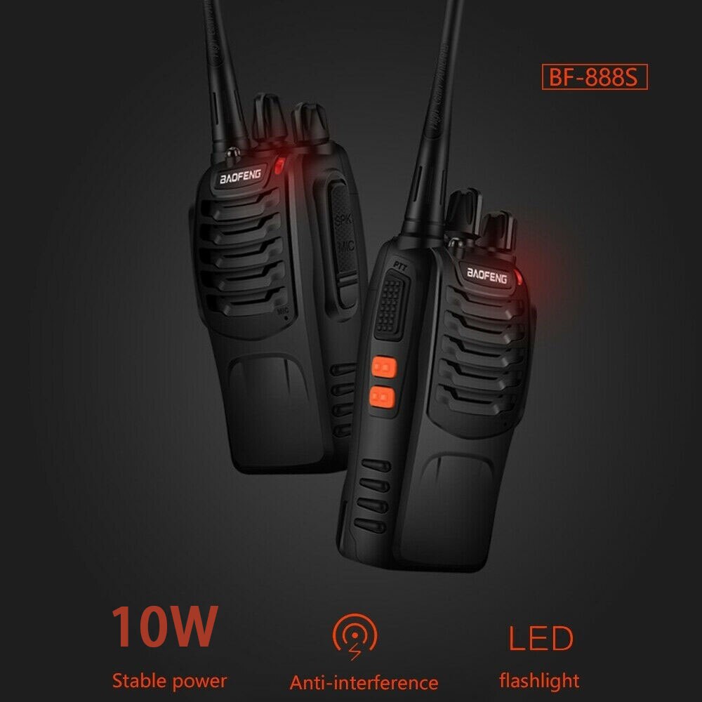 2022 Original 5/10W 4PCS Baofeng BF-888S Walkie Talkie UHF 400-470MHz Radios