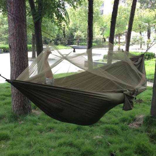 1-2 Person Portable Outdoor Camping Hammock with Mosquito Net High Strength