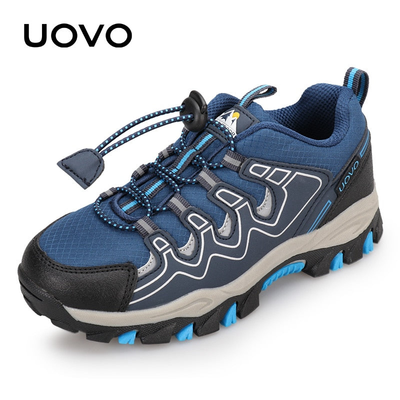 UOVO 2022 New Boys Girls Sports Children Footwear Outdoor Breathable Kids Hiking Shoes