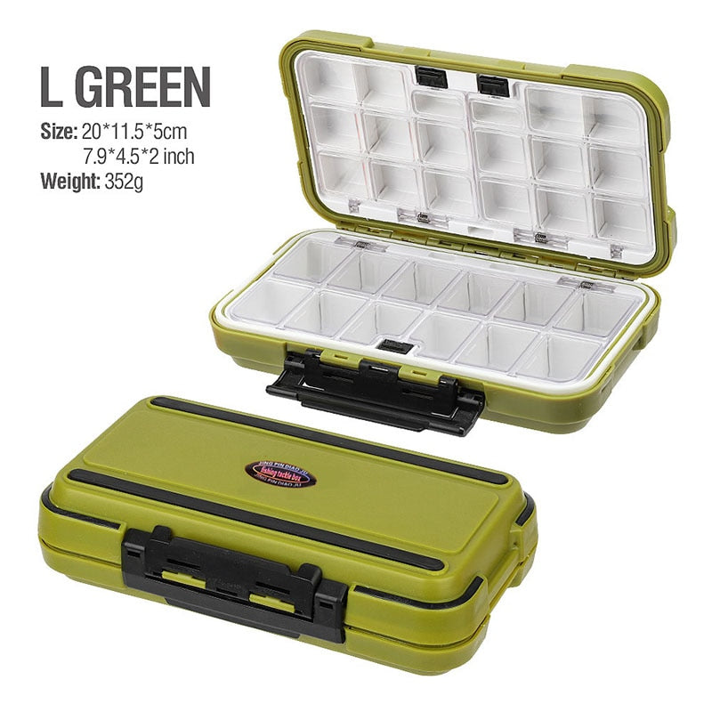 2022 Fishing Waterproof Fishing Tackle Box Double-Sided Opening and Closing Bait Box