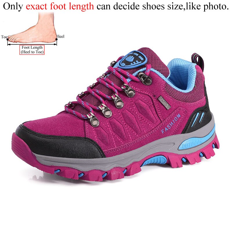 Autumn Spring Women Outdoor Leather Trekking Hiking Shoes Woman Mountain Sneake