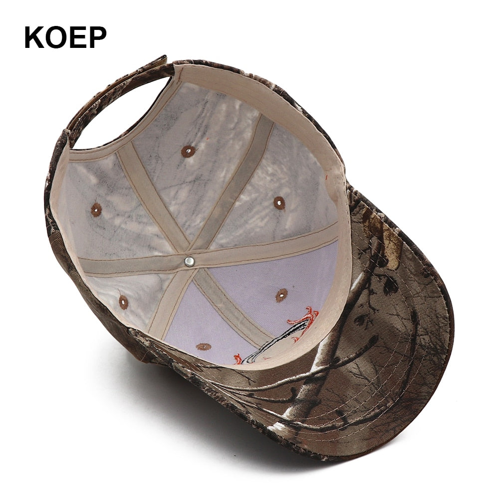 KOEP New Camo Baseball Cap Fishing Caps Men Outdoor Hunting Camouflage Jungle