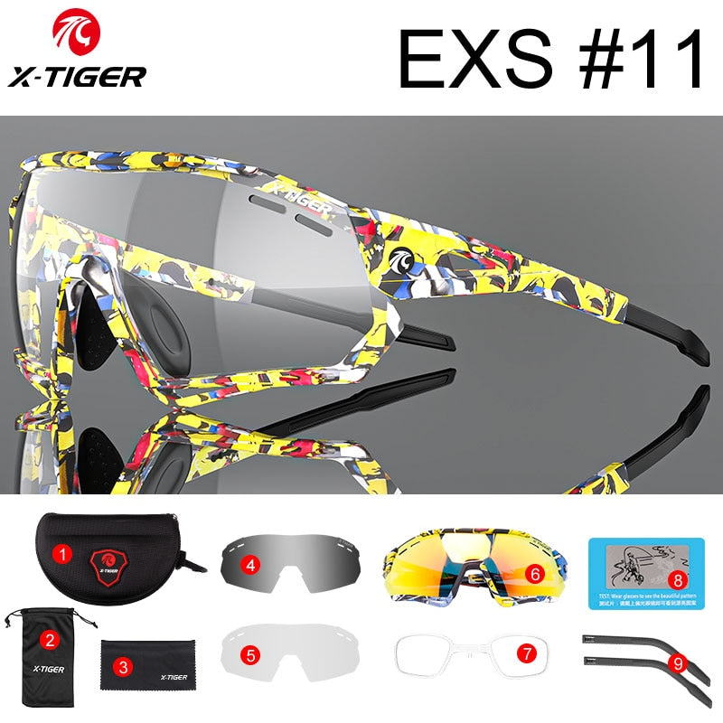 Cycling Sunglasses Photochromic UV400 Sports Cycling Glasses MTB Racing Men