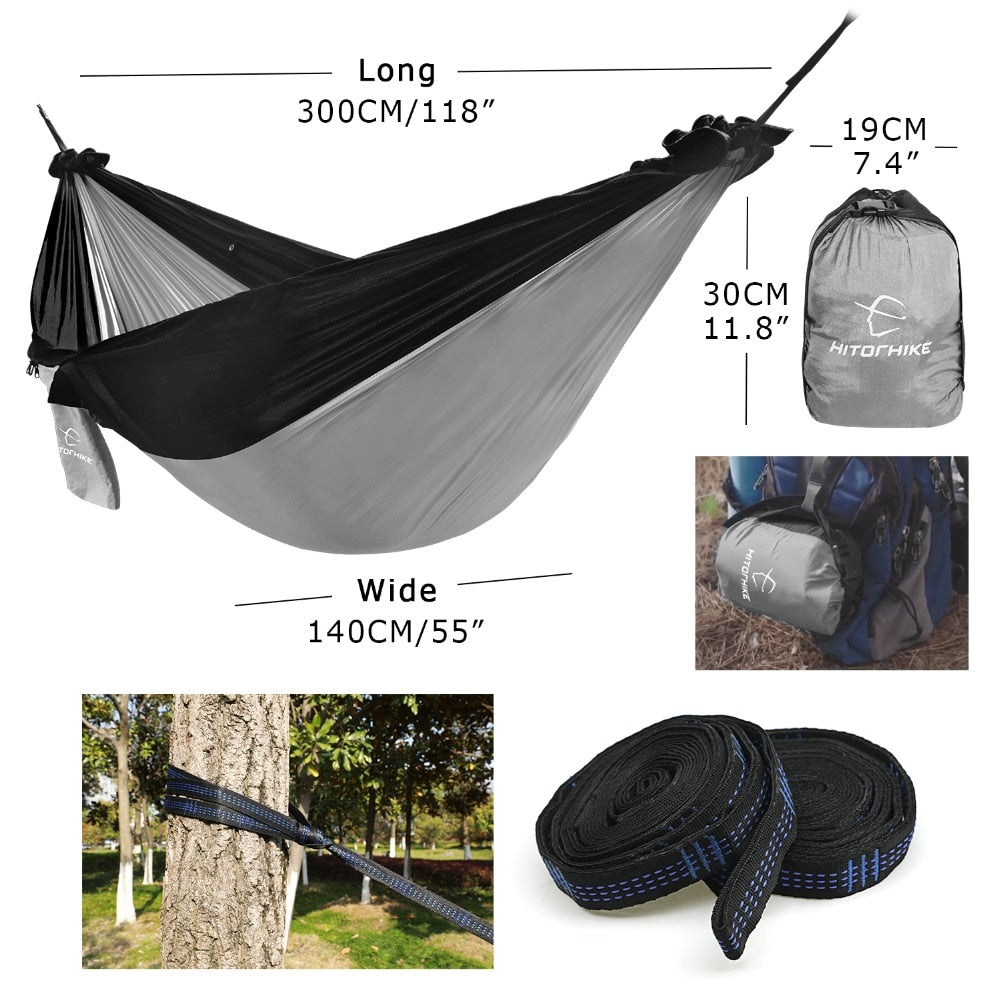 Hitorhike 1-2 Person Outdoor Mosquito Net Parachute Hammock Camping Hanging