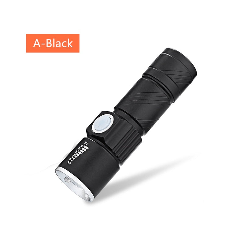 Mini USB XPE Q5LED Flashlight Torch Outdoor Camping Light Rechargeable Waterproof