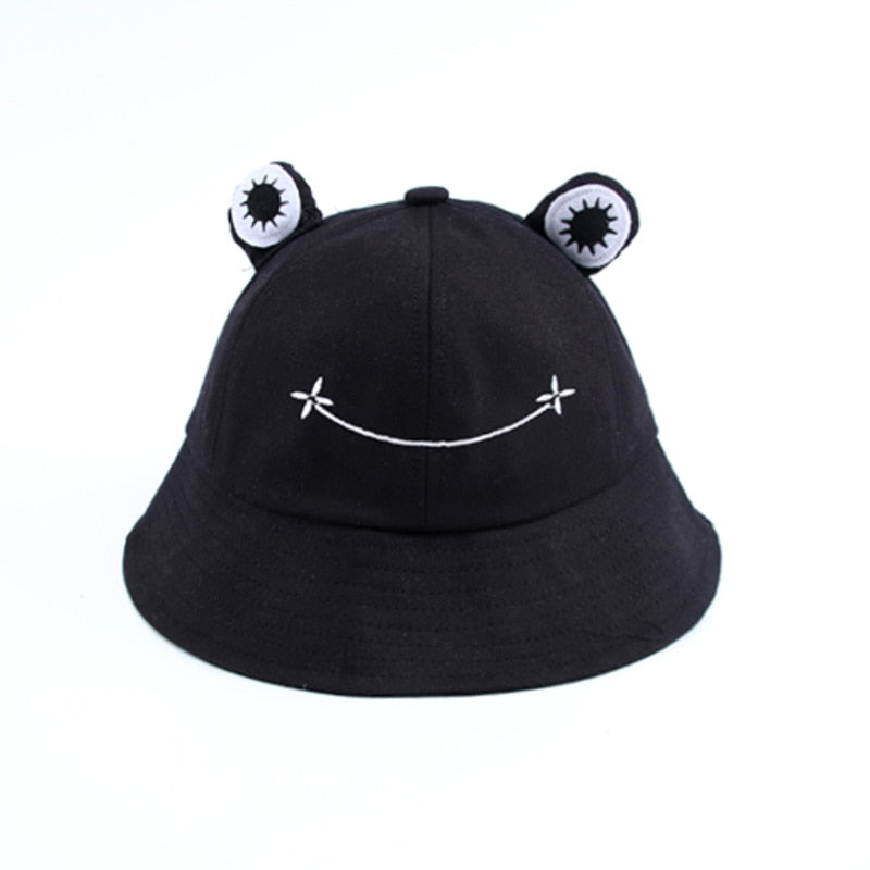 2022 Frog Bucket Hat for Women Summer Autumn Plain Female Panama Outdoor