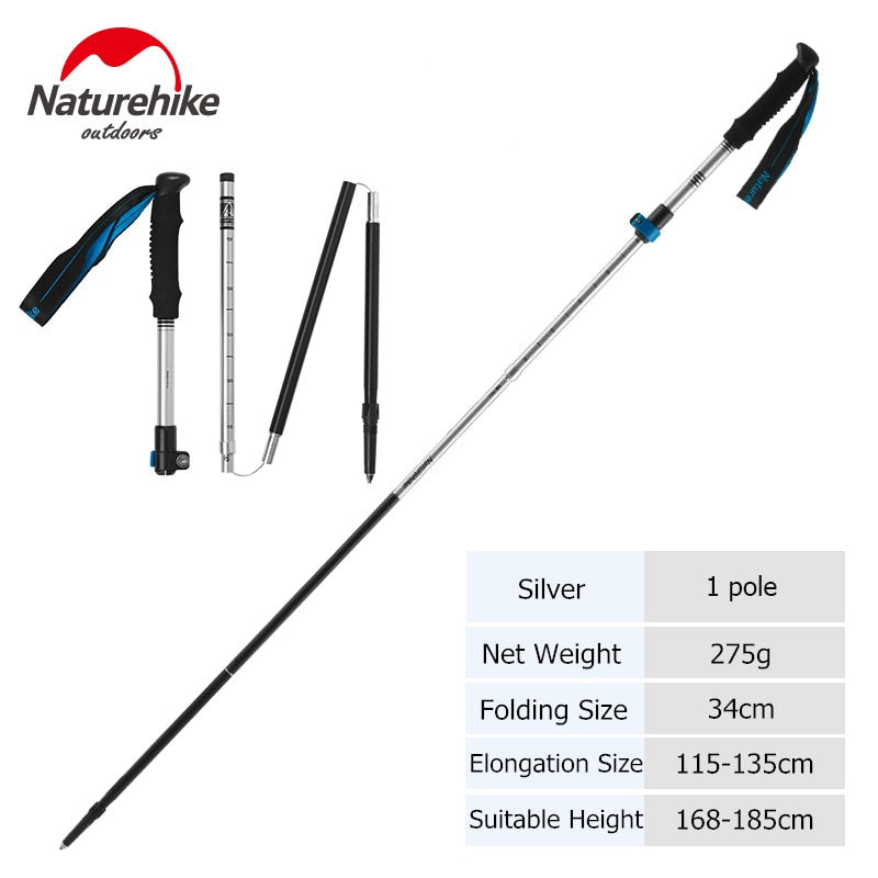 Naturehike Trekking Poles Folding Hiking Stick Collapsible Hiking Poles Trekking Stick Walking