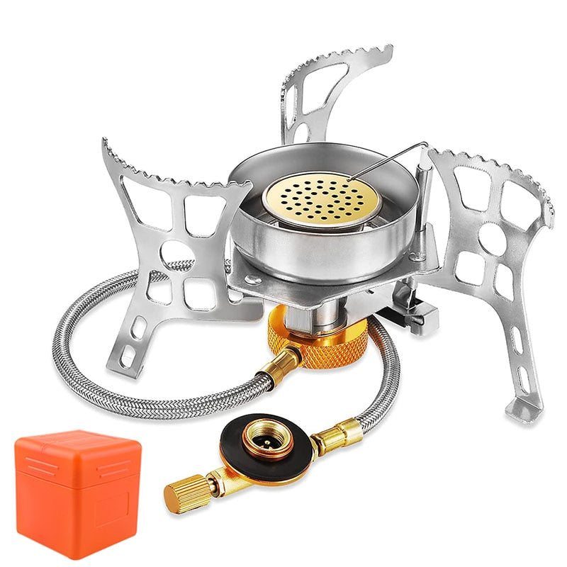 ONLIVING Outdoor Windproof Gas Stove Camping Gas Burner Folding Split Electronic