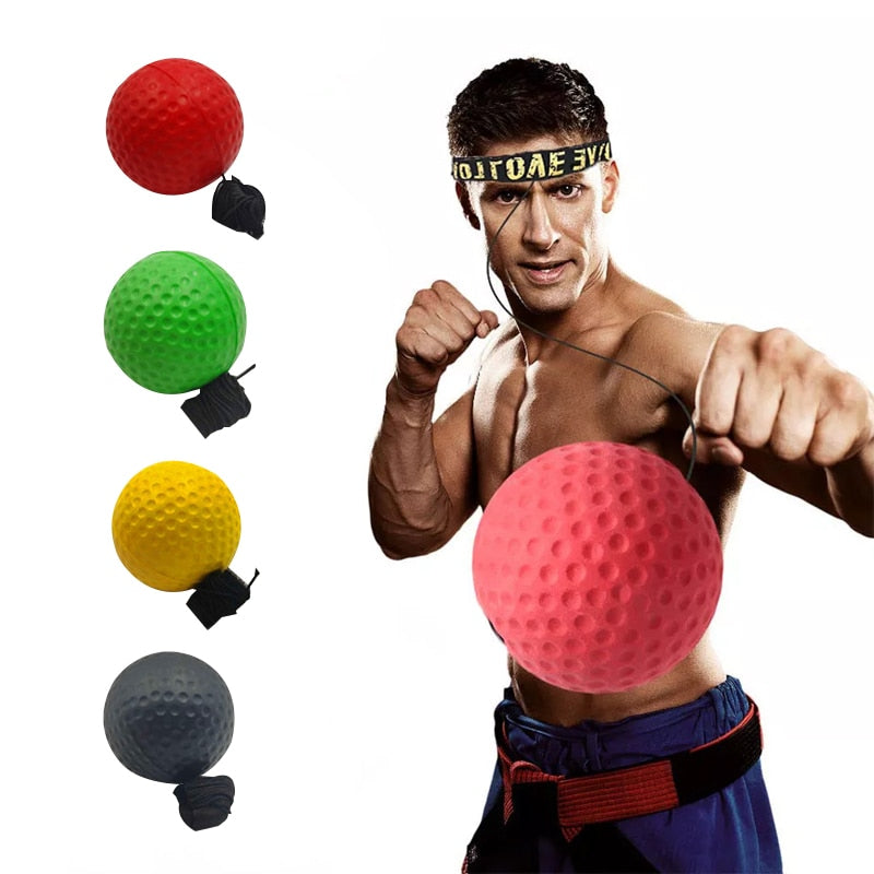 Boxing Speed Ball Head-mounted PU Punch Ball MMA Sanda Training Hand Eye Reaction