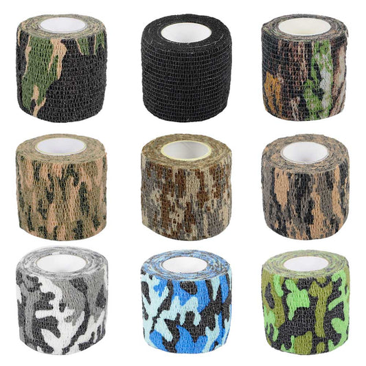 Tactical Camo Stretch Tape Bandage Camping Hunting Camouflage Tape Military First Aid