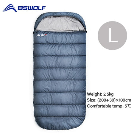 BSWolf  Large Camping Winter Sleeping bag lightweight loose widen bag long size