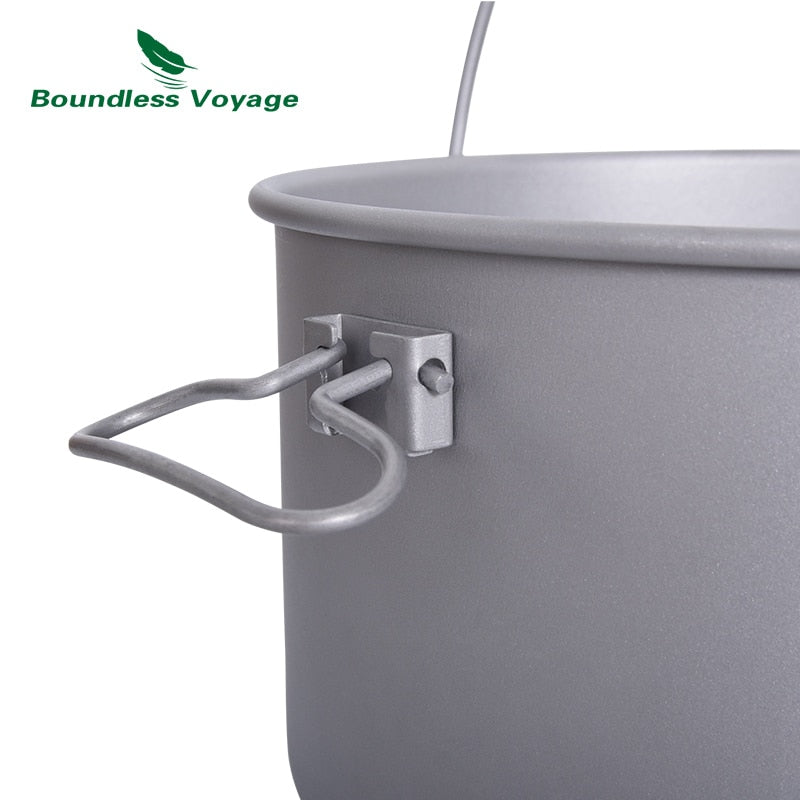 Boundless Voyage Outdoor Titanium Hanging Pot with Handle1300ml