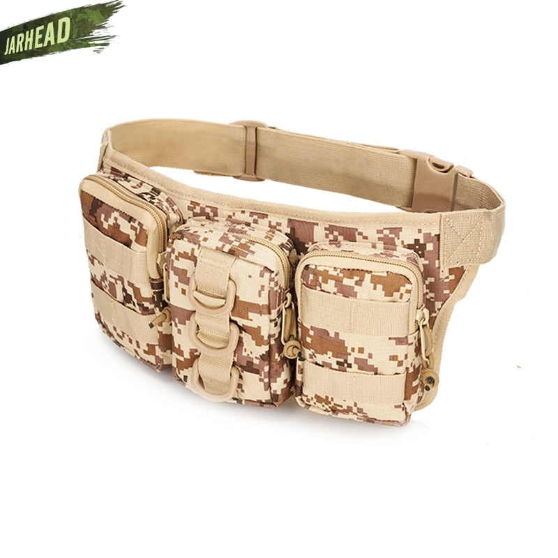 Tactical Waterproof Men Waist Pack Hiking nylon Waist Bag Outdoor Army Military