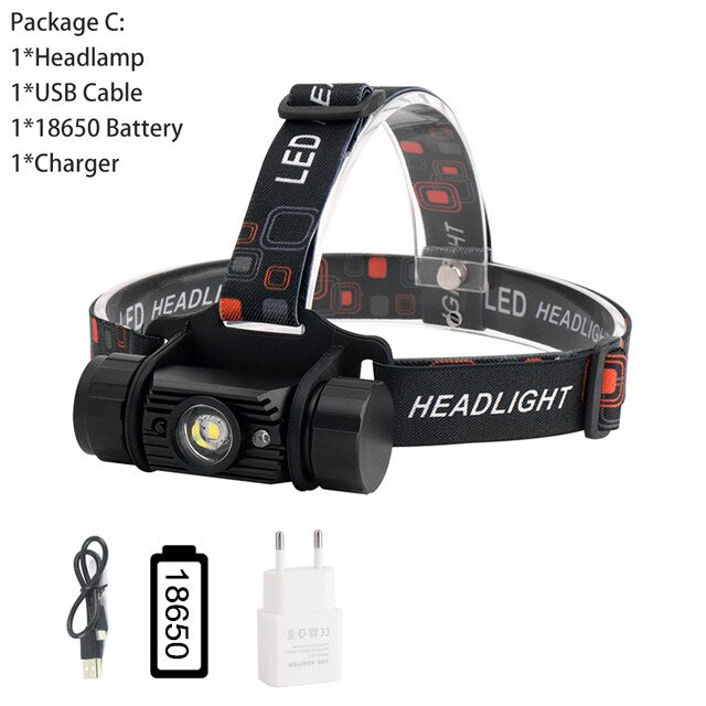 BORUiT RJ-020 XPE LED Induction Headlamp 1000LM Motion Sensor Headlight 18650