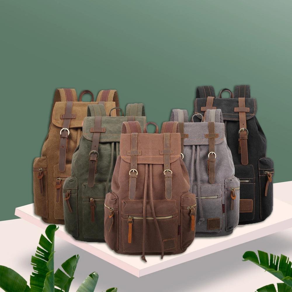 vintage canvas Backpacks Men And Women Bags Travel Students Casual