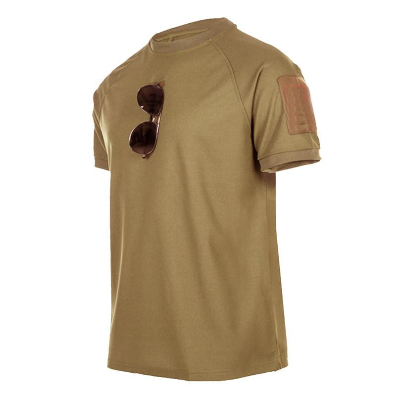 Military Tactical T Shirt Outdoor Sport Quick Dry Lapel Short Sleeve Shirt Summer