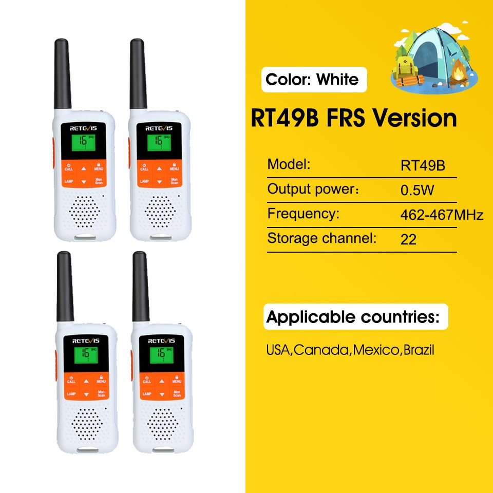 Retevis RT649B Walkie Talkie 2 or 4 pcs PMR446 Walkie-talkies 1.8km for Motorola