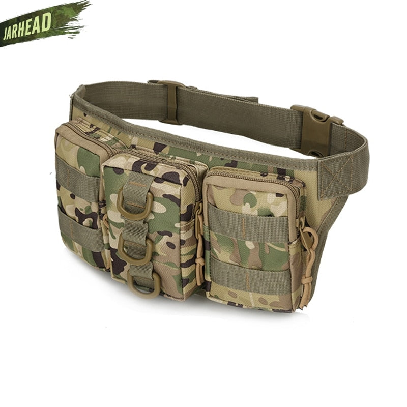 Tactical Waterproof Men Waist Pack Hiking nylon Waist Bag Outdoor Army Military