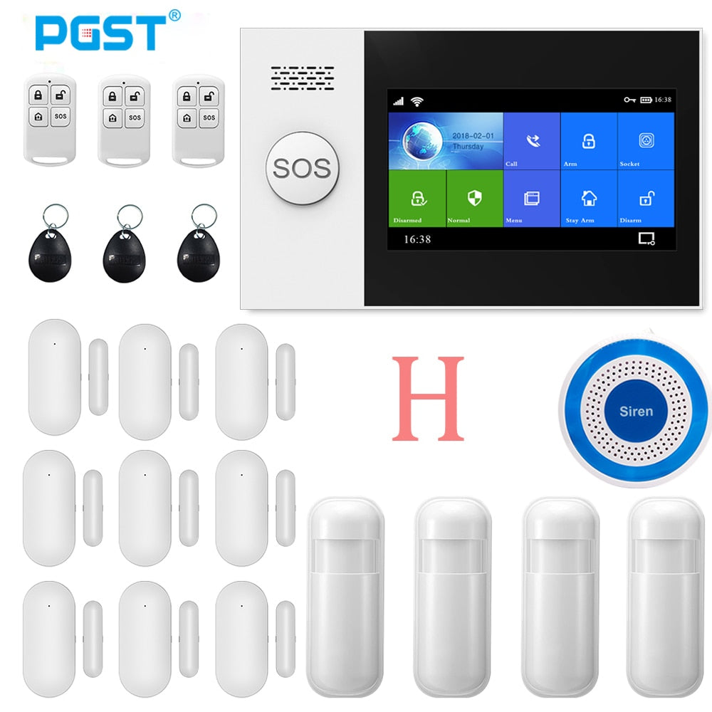 PGST Wireless Home WIFI GSM Security Alarm System Burglar Home Security