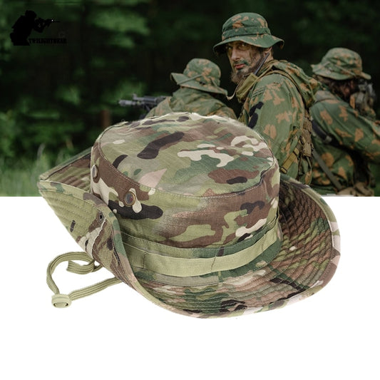 US Army Camouflage BOONIE HAT Thicken Military Tactical Cap Hunting Hiking Climbing