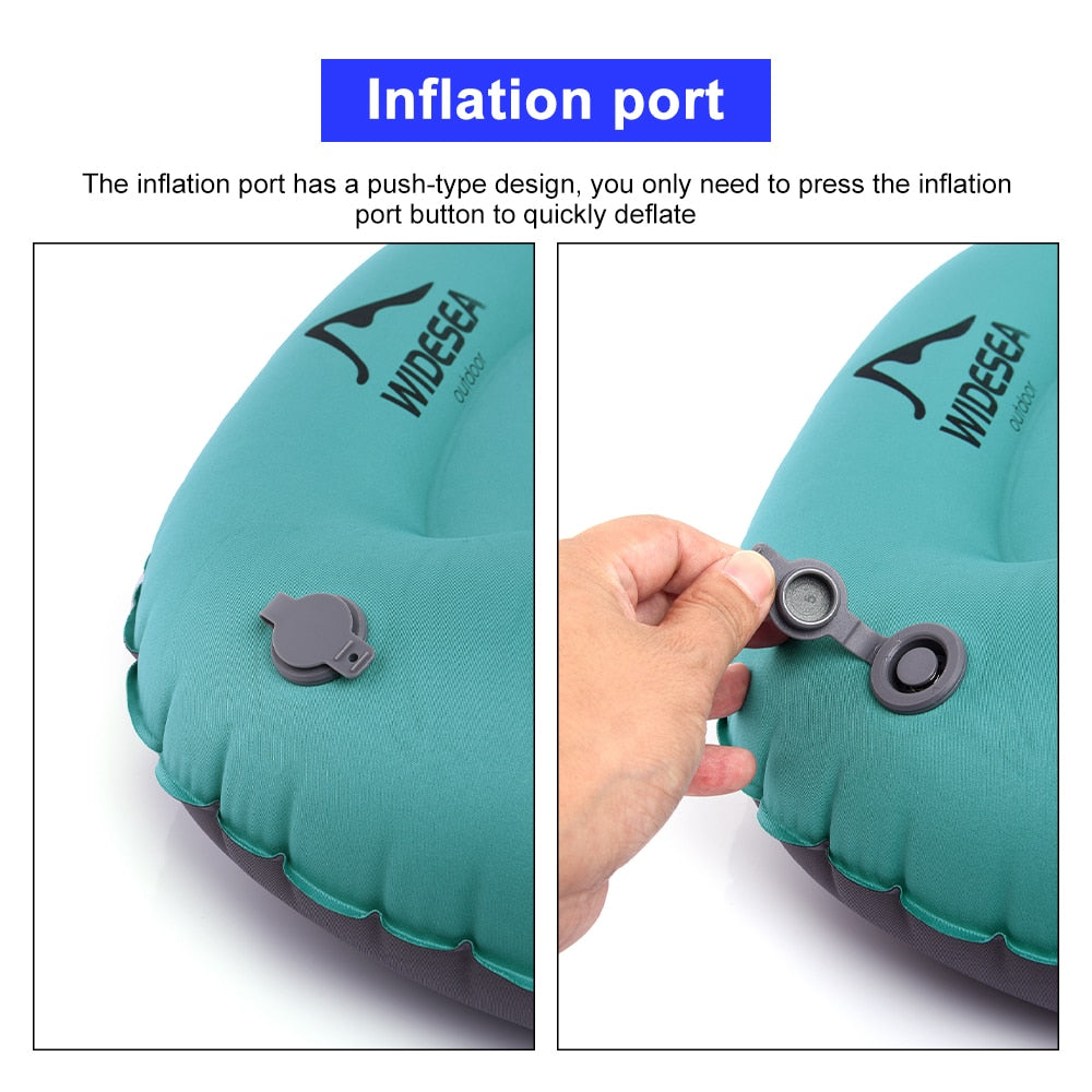 Widesea Portable Inflatable Pillow Camping Equipment  Compressible Folding