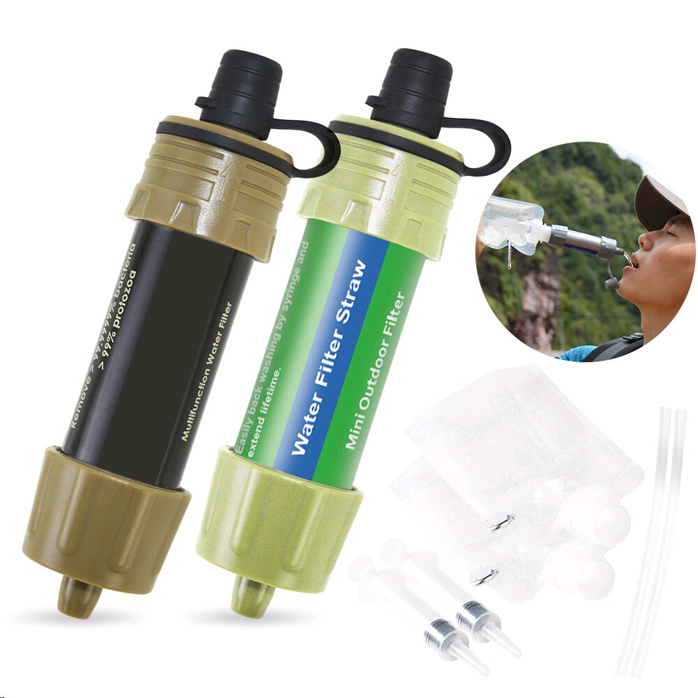 Outdoor Camping Equipment 캠핑 Survival Water Filter Straws Hiking Accessories Water