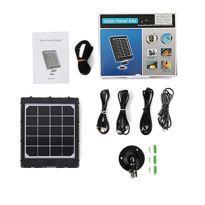 WG3000 Trail Cameras Solar Panel Charger 3000mAh Solar Power Supply Charger Battery