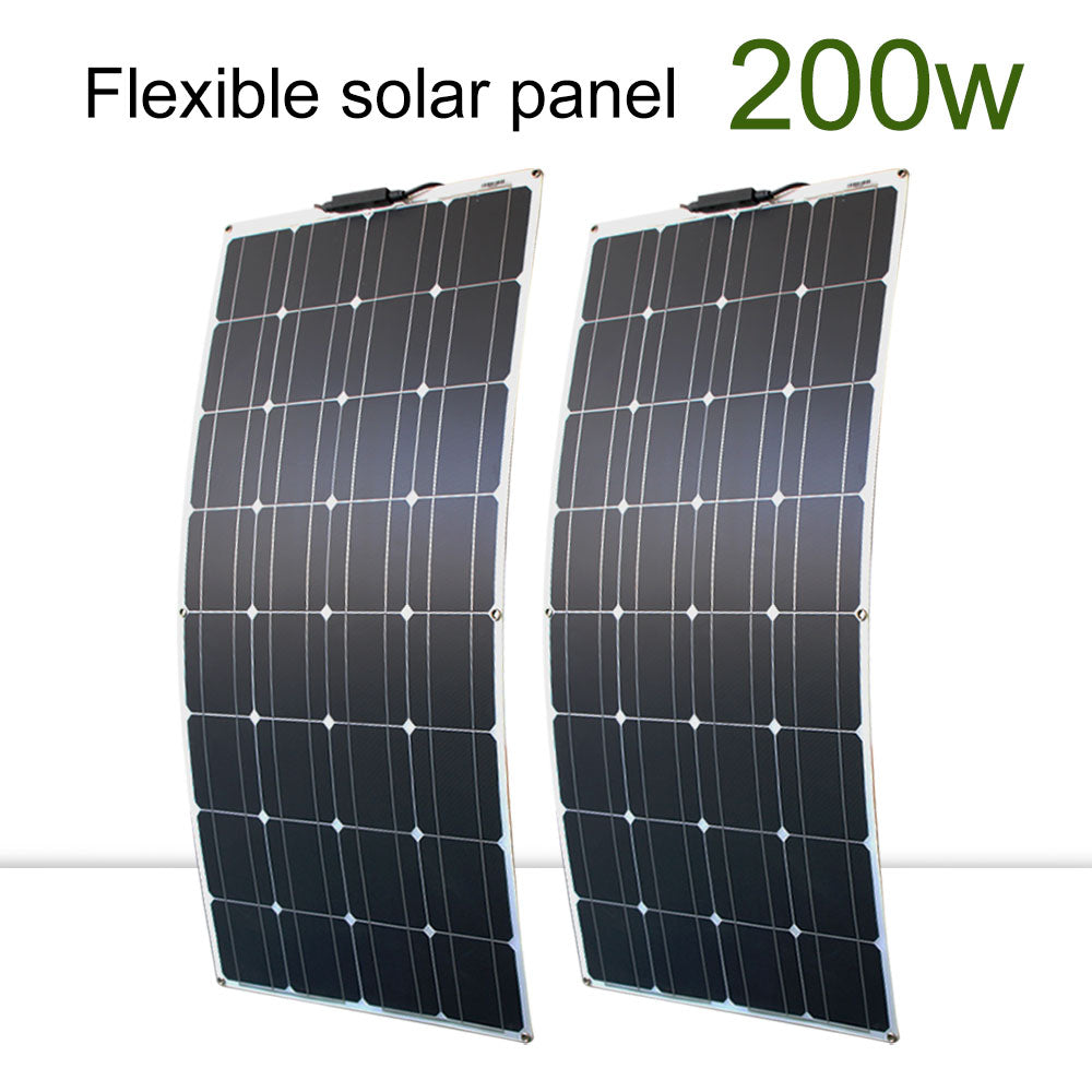 Solar panel kit and 300w 200w 100w flexible solar panels 12v 24v high efficiency battery