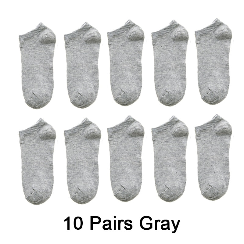 Wholesale prices 10 Pairs=20pcs Women Socks Breathable Sports socks Solid Color Boat