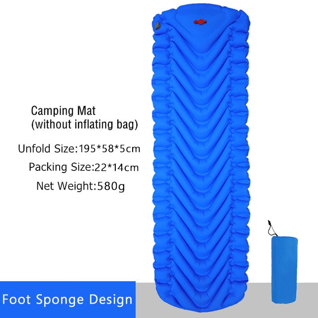 Foot Pressing Sponge Infalatable Air Camping Mattres Large  200*66cm Comfortable