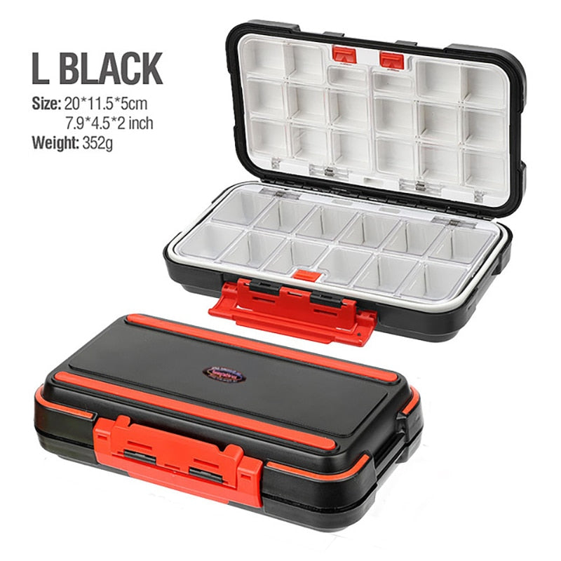 2022 Fishing Waterproof Fishing Tackle Box Double-Sided Opening and Closing Bait Box