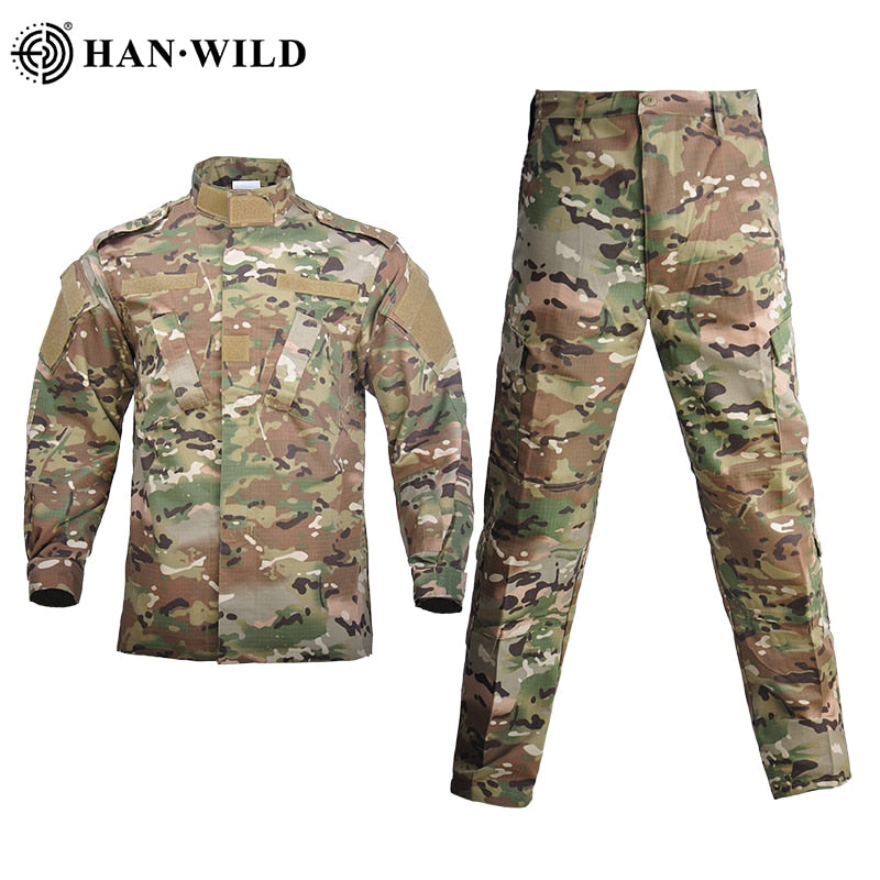 Men Military Uniform Airsoft Camouflage Tactical Suit Camping Army Special